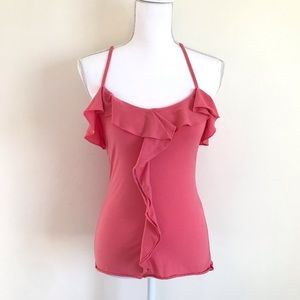 🌻WETSEAL peach ruffle tank top - size XS🌻